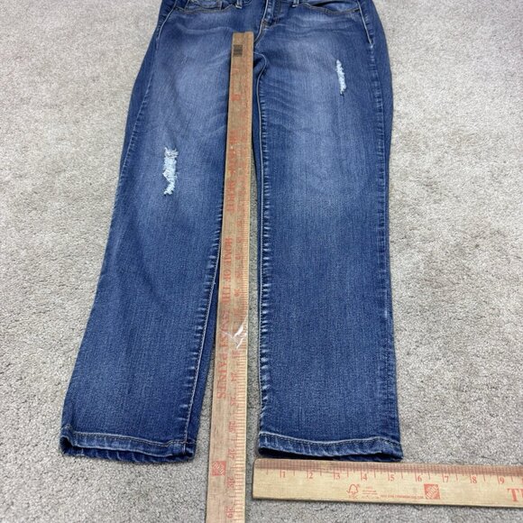 Metaphor Jeans Blue Distressed Skinny Pockets Women’s Size 10 - Picture 3 of 13